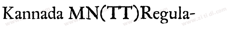 Kannada MN(TT)Regula字体转换